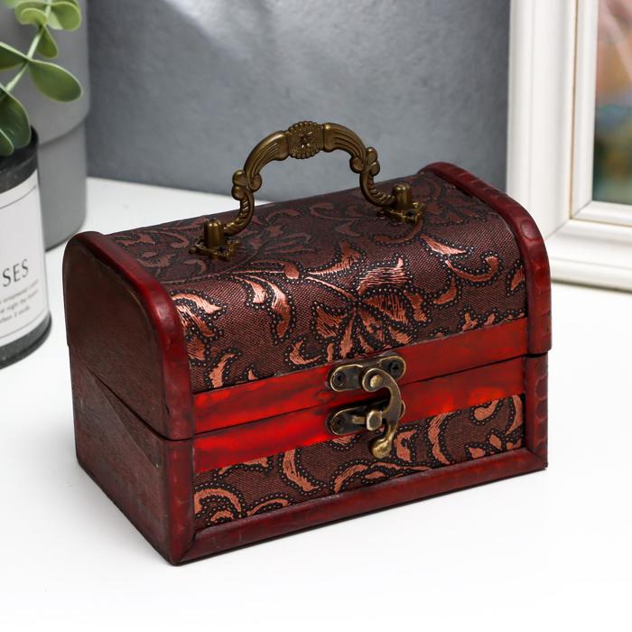 Шкатулка для украшений «Сундучок с ручкой. Ветвь», дерево, 9.4×13.8×9.7 см - Фото 1
