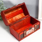 Шкатулка для украшений «Сундук. Карта», дерево, 11.5×17.3×10.7 см - Фото 5