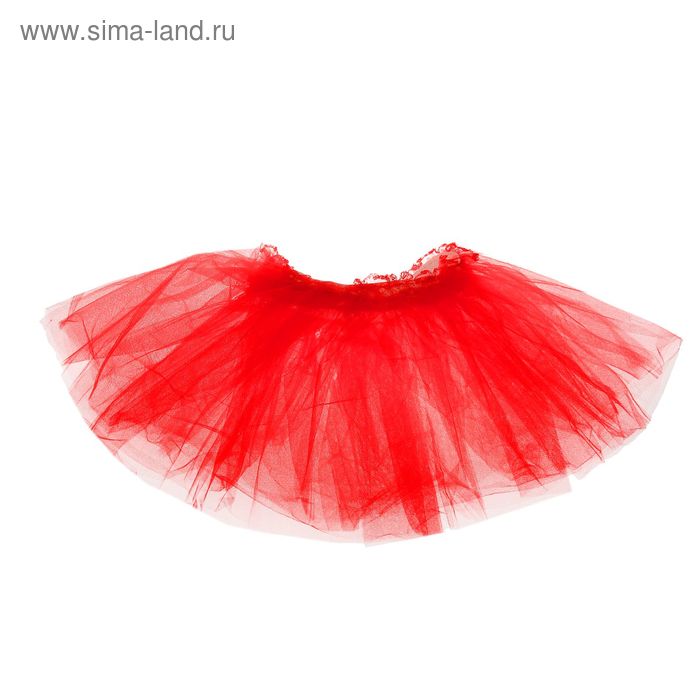 Карнавальная юбка «Объем», 5 слоёв, 4-6 лет, цвет красный - Фото 1