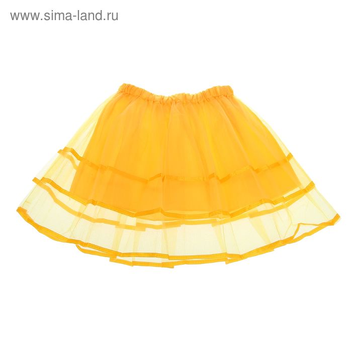Карнавальная юбка 2-х слойная 4-6 лет, цвет желтый - Фото 1