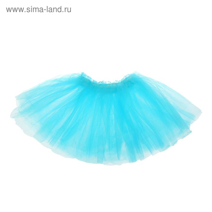 Карнавальная юбка «Объем», 5 слоёв, 4-6 лет, цвет голубой - Фото 1