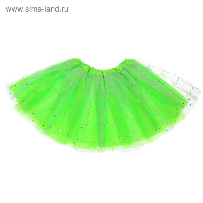 Карнавальная юбка "Модница" 3-х слойная 4-6 лет, цвет салатовый - Фото 1
