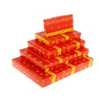 Набор коробок 5в1 "Красный зимний" 40 х 30 х 5 - 20 х 10 х 3 см - Фото 1