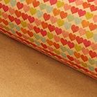 Бумага упаковочная крафт "Разноцветные сердца", 70 х 100 см, набор 10 листов - Фото 1