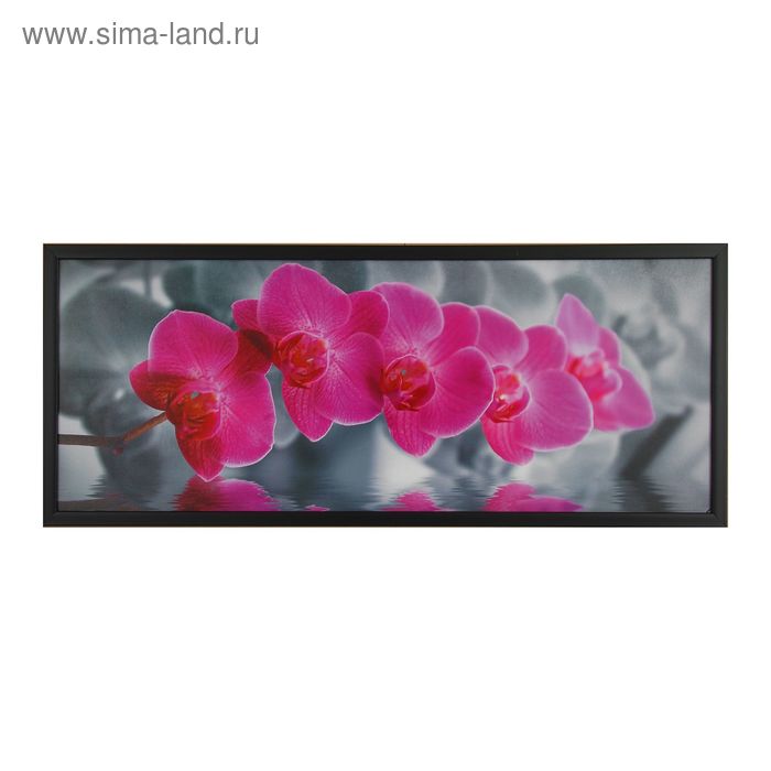 Картина "Розовые орхидеи"  93*38см рамка микс - Фото 1