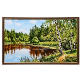 Картина "Берёзы у воды"   60х100см