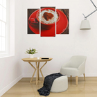 Картина модульная на подрамнике "Кофе в красной кружке" 2шт-25,5*50,5,30,5*60см , 60х100 см - Фото 2