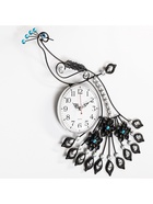 Часы настенные интерьерные «Павлин со стразами», серия: Ажур, бесшумные, плавный ход, 46×47.5 см, d=15 см - Фото 4