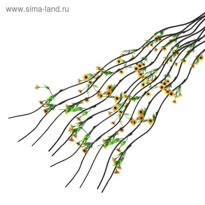 декор ветка лоза 150 см подсолнушки (цена за 1шт ) фасовка 5шт - Фото 1
