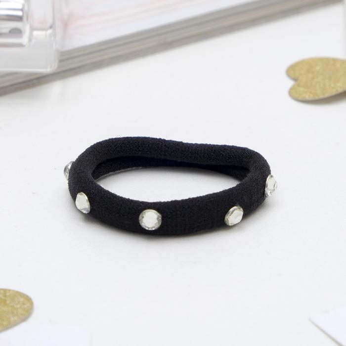 

резинка для волос "Капелька" серебристо-чёрный