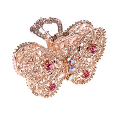 Краб для волос "Империя" бабочка блеск со стразами, 5,5 см, микс