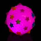 Мяч световой "Звёзды" на резинке, цвета МИКС - Фото 2