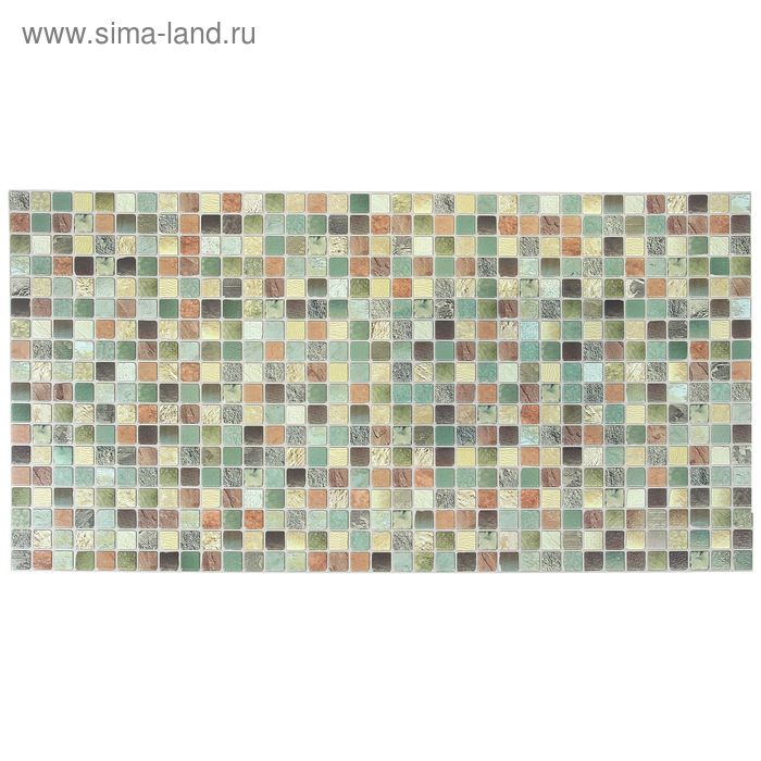 Панель ПВХ Мозаика античность зелёная 955*488 - Фото 1