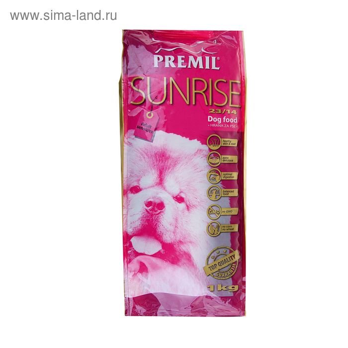 Сухой корм для собак всех пород Premil SUNRICE ягненок и рис 1 кг - Фото 1