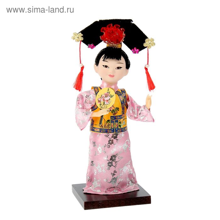 Кукла коллекционная "Девочка-китаянка с веером" 19,5х8х8 см - Фото 1