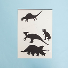 3 гравюры и 2 трафарета "Динозавры" А4 с цветным основанием - Фото 9