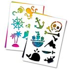 3 гравюры и 2 трафарета "Пираты" А4 с цветным основанием - Фото 1