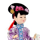 Кукла коллекционная "Девочка-китаянка с платочком в сиреневом платье" 19,5х8х8 см - Фото 5