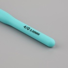 Крючок для вязания, с пластиковой ручкой, d=3 мм, 14 см, голубой - Фото 5