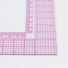 Линейка для кроя и шитья, 21,5 × 21,5 см, цвет прозрачный - фото 8266598