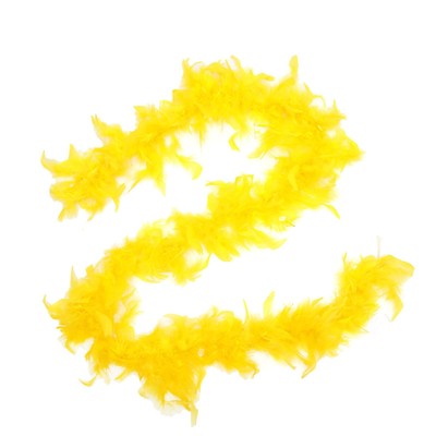 Карнавальный шарф-перо, 180 см, цвет жёлтый
