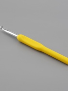 Крючок для вязания, с пластиковой ручкой, d=5.5 мм, 14 см, жёлтый - Фото 3