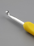 Крючок для вязания, с пластиковой ручкой, d=5.5 мм, 14 см, жёлтый - Фото 4