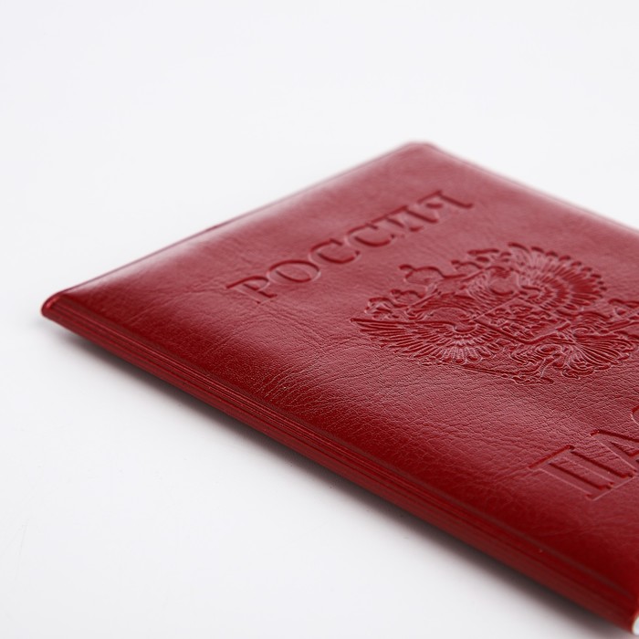 Обложка для паспорта, цвет красный - фото 1908260706