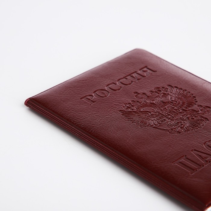 Обложка для паспорта, цвет бордовый - фото 1908260712