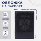 Обложка для паспорта, цвет чёрный - фото 12091484