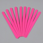 Набор пилок для ногтей на деревянной основе, форма прямая, 200/200 грит, 13 см, 10 шт., цвет МИКС - Фото 2