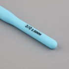 Крючок для вязания, с пластиковой ручкой, d=2.5 мм, 14 см, голубой - Фото 5