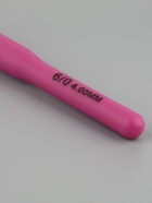 Крючок для вязания, с пластиковой ручкой, d=4 мм, 14 см, фиолетовый - Фото 5