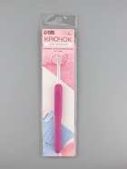 Крючок для вязания, с пластиковой ручкой, d=4 мм, 14 см, фиолетовый - Фото 6