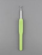 Крючок для вязания, с пластиковой ручкой, d=4.5 мм, 14 см, салатовый - Фото 2