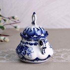 Сахарница гжель «Анимон», бело-синий,керамика, 7×7×14 см, - Фото 13
