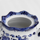 Сахарница гжель «Анимон», бело-синий,керамика, 7×7×14 см, - Фото 4