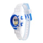 Часы наручные электронные детские "Джуниор", ремешок силикон, l-22 см, синие - фото 8441393