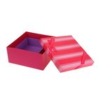 Набор коробок 3 в 1 "Полоски, цвет красный, 23 х 23 х 10,5 - 18 х 18 х 8 см - Фото 2