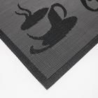 Салфетка сервировочная на стол Fresh coffee, 45×30 см, цвет чёрный - фото 24545733