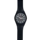 Часы наручные женские Женева ремешок сплошной силиконовый черный, цифербл. микс - Фото 2