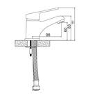 Смеситель для раковины Accoona A89050, однорычажный, хром - Фото 4