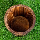 Кашпо деревянное "Кадка круглая" 10*10*10см - Фото 4