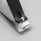 Кусачки книпсер педикюрные, с пилкой, 8 см, на блистере, чёрные, серебристые - Фото 4