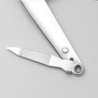 Кусачки книпсер педикюрные, с пилкой, 8 см, на блистере, чёрные, серебристые - Фото 5