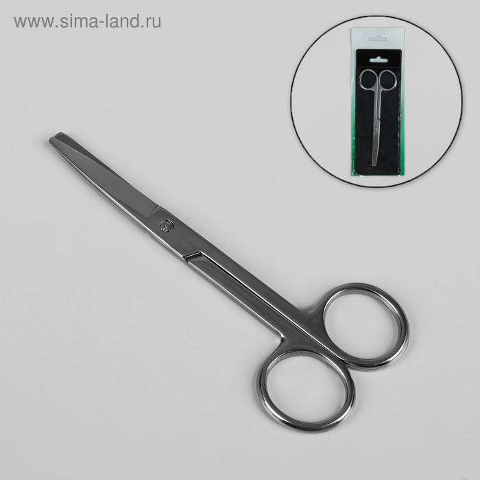 Ножницы маникюрные, прямые, широкие, 13 см, цвет серебристый - Фото 1