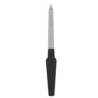 Пилка металлическая для ногтей, перфорированная, прорезиненная ручка, 16 см, цвет чёрный - Фото 2