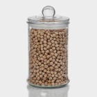Банка для сыпучих Доляна «Стелла», 700 мл, 10×18 см, стекло, прозрачная - Фото 4