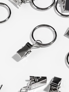 Кольцо для карниза, с зажимом, d=23/30 мм, 20 шт., цвет серебряный - Фото 2