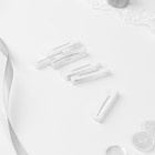 Основа для броши, 30 мм, 6 шт, цвет белый - Фото 3